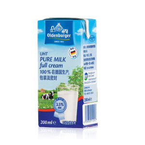 Oldenburger欧德堡 德国进口全脂纯牛奶200ml*16盒 29.9元不限购 部分地区有货 - 苏宁易购 | 逛丢 | 实时同步全网折扣